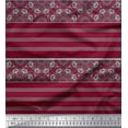 thumbnail image 1 of Soimoi Cotton Voile Fabric Stripe & Mandala Kaleidoscope Print Sewing Fabric Yard 42 Inch Wide, 1 of 1