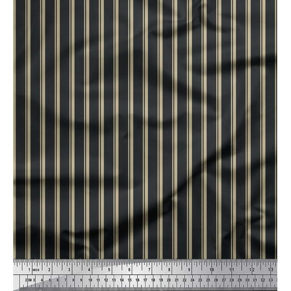 Soimoi Cotton Voile Fabric Striped Stripe Fabric Prints by Yard 56 Inch Wide