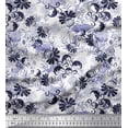 thumbnail image 1 of Soimoi Cotton Voile Fabric Swirl,Leaves & Floral Artistic Fabric Prints By Yard 42 Inch Wide, 1 of 1