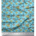 thumbnail image 1 of Soimoi Cotton Voile Fabric Swirl,Leaves & Rose Floral Print Fabric by the Yard 56 Inch Wide, 1 of 1