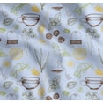 thumbnail image 1 of Soimoi Cotton Voile Fabric Tea Cup,Star Anise & Lemon Slice Vegetable Print Fabric by the Yard 56 Inch Wide, 1 of 7