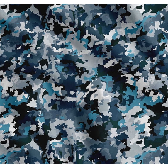 Soimoi Cotton Voile Fabric Two Tone With White Camouflage Print Fabric by the Yard 56 Inch Wide