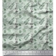 thumbnail image 1 of Soimoi Crepe Silk Fabric Autumn Leaves & Girl Women Print Sewing Fabric Yard 42 Inch Wide, 1 of 1