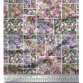 thumbnail image 1 of Soimoi Crepe Silk Fabric Floral Patchwork Print Sewing Fabric Yard 42 Inch Wide, 1 of 1
