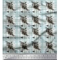 thumbnail image 1 of Soimoi Crepe Silk Fabric Floral & Plaid Check Fabric Prints by Yard 42 Inch Wide, 1 of 3