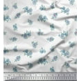 thumbnail image 1 of Soimoi Crepe Silk Fabric Leaves & Floral Night Wear Print Fabric by Yard 42 Inch Wide, 1 of 1