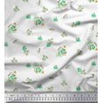 thumbnail image 1 of Soimoi Crepe Silk Fabric Leaves & Floral Night Wear Print Sewing Fabric Yard 42 Inch Wide, 1 of 1