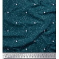 thumbnail image 1 of Soimoi Crepe Silk Fabric Moon & Star Shirting Printed Craft Fabric by The Yard 42 Inch Wide, 1 of 1