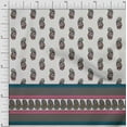 thumbnail image 1 of Soimoi Crepe Silk Fabric Stripe,Paisley & Peacock Panel Print Sewing Fabric Yard 42 Inch Wide, 1 of 1