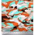 thumbnail image 1 of Soimoi Crepe Silk Fabric Two Tone With White Camouflage Print Fabric by the Yard 42 Inch Wide, 1 of 1
