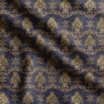 thumbnail image 1 of Soimoi Damask Print,Cotton Poplin, Sewing Fabric Sold by The Yard 42 Inch Wide,Sewing Craft Quilting/Quilt Making Fabric, Brown & Blue, 1 of 5