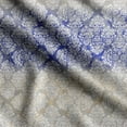 thumbnail image 1 of Soimoi Damask Printed, Cotton Fleece, Fabric by The Yard Sewing DIY Stretch Fabric 56 Inches Wide, WarmFabric for Hats, Coats, Gloves, Blankets, Blue & Beige, 1 of 5
