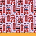 thumbnail image 1 of Soimoi Designer UK Theme Architectural Printed 44 Inches Wide Georgette Fabric By The Yard - Pink, 1 of 1