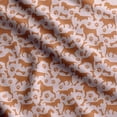 thumbnail image 1 of Soimoi Dog Print, Poly Taffeta Fabric, Decor Sewing Fabric by The Yard 56 Inch Wide, Decorative Fabric for Outdoor Upholstery, Umbrellas and Home Accents, Orange, 1 of 5