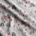 thumbnail image 1 of Soimoi Dog Print, Velvet Fabric, Decor Sewing Fabric by The Yard 54 Inch Wide,Decorative Fabric for Upholstery and Home Accents, Dusty Gray, 1 of 5