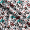thumbnail image 1 of Soimoi Dog Printed,Cuddle Minky Fabric, Sewing Fabric by The Yard 56 Inch Wide,Decorative Plush Soft Fabric, Baby Garments, Toys and Blankets, Black With White, 1 of 5