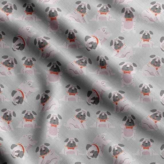 Soimoi Dog Printed,Cuddle Minky Fabric, Sewing Fabric by The Yard 56 Inch Wide,Decorative Plush Soft Fabric, Baby Garments, Toys and Blankets, Dusty Teal Green