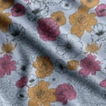 thumbnail image 1 of Soimoi Floral Print,Cotton Cambric, Quilting Fabric Sold by The Yard 42 Inch Wide, Medium Weight Cotton Fabric, SewingSupplies,Light Blue, 1 of 5
