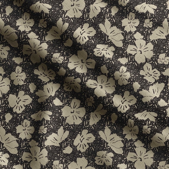 Soimoi Floral Print,Cotton Cambric, Quilting Fabric Sold by The Yard 42 Inch Wide, Medium Weight Cotton Fabric, SewingSupplies,Yellow
