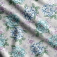 thumbnail image 1 of Soimoi Floral Print, Poly Taffeta Fabric Decor Sewing Fabric By The Yard- 56 Inch WideDecorative Fabric For Outdoor Upholstery, Umbrellas And Home Accents-Blue, 1 of 5