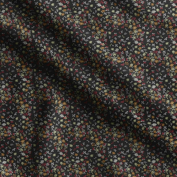 Soimoi Floral Print, Poly Taffeta Fabric, Decor Sewing Fabric by The Yard 56 Inch Wide, Decorative Fabric for Outdoor Upholstery, Umbrellas and Home Accents, Multicolor