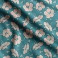 thumbnail image 1 of Soimoi Floral Print, Poly Taffeta Fabric, Decor Sewing Fabric by The Yard 56 Inch Wide, Decorative Fabric for Outdoor Upholstery, Umbrellas and Home Accents, Teal Green, 1 of 5