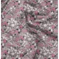 thumbnail image 1 of Soimoi Floral Print, Silk Fabric, Decor Sewing Fabric by The Yard 42 Inch Wide,Decorative Fabric for Shirts Suits Ties, Brown & Pink, 1 of 6