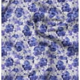 thumbnail image 1 of Soimoi Floral Print, Silk Fabric, Decor Sewing Fabric by The Yard 42 Inch Wide,Decorative Fabric for Shirts Suits Ties, Purple & Blue, 1 of 6