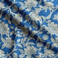 thumbnail image 1 of Soimoi Floral Print, Velvet Fabric, Decor Sewing Fabric by The Yard 54 Inch Wide,Decorative Fabric for Upholstery and Home Accents, Blue, 1 of 1