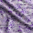 thumbnail image 1 of Soimoi Floral Print, Velvet Fabric, Decor Sewing Fabric by The Yard 54 Inch Wide,Decorative Fabric for Upholstery and Home Accents, Purple & White, 1 of 5