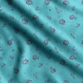 thumbnail image 1 of Soimoi Floral Printed, Cotton Satin Spandex, Sewing Fabric by The Yard 54 Inch Wide, Decorative Fabric for Dresses and Home Accents, Turquoise Blue & Pink, 1 of 5