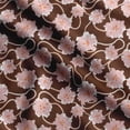 thumbnail image 1 of Soimoi Floral Printed, Polyester Fleece, Fabric by The Yard Sewing DIY Stretch Fabric 56 Inches Wide, WarmFabric for Hats, Coats, Gloves, Blankets, Brown, 1 of 5