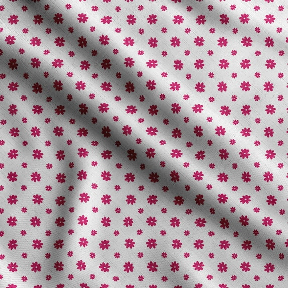 Soimoi Floral Printed, Polyester Fleece, Fabric by The Yard Sewing DIY Stretch Fabric 56 Inches Wide, WarmFabric for Hats, Coats, Gloves, Blankets,