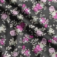 thumbnail image 1 of Soimoi Floral Vintage Printed, Japan Crepe SatinFabric, By The Yard 54 Inch Wide, Decorative Sewing Fabric For Dresses, Kimonos, Gowns, Green, 1 of 5