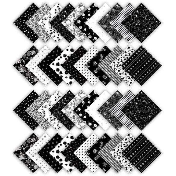 Soimoi Florals Print Precut 5-inch Cotton Fabric Quilting Squares Charm Pack DIY Patchwork Sewing Craft