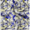thumbnail image 1 of Soimoi Florals Print, Silk Fabric, Decor Sewing Fabric by The Yard 42 Inch Wide,Decorative Fabric for Shirts Suits Ties, Blue & Yellow, 1 of 6