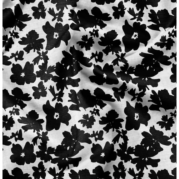 Soimoi Florals Print, Velvet Fabric, Decor Sewing Fabric by The Yard 54 Inch Wide,Decorative Fabric for Upholstery and Home Accents, White