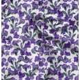 thumbnail image 1 of Soimoi Florals Printed, Cotton Satin Spandex, Sewing Fabric by The Yard 54 Inch Wide, Decorative Fabric for Dresses and Home Accents, Purple, 1 of 6