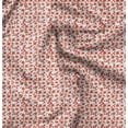 thumbnail image 1 of Soimoi Florals Printed, Japan Crepe SatinFabric, by The Yard 54 Inch Wide, Decorative Sewing Fabric for Dresses Kimonos Gowns, Orange, 1 of 6
