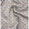 thumbnail image 1 of Soimoi Florals Printed, Polyester Fleece, Fabric by The Yard Sewing DIY Stretch Fabric 56 Inches Wide, WarmFabric for Hats, Coats, Gloves, Blankets, Purple, 1 of 6
