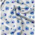 thumbnail image 1 of Soimoi Florals Printed, Polyester Fleece, Fabric by The Yard Sewing DIY Stretch Fabric 56 Inches Wide, WarmFabric for Hats, Coats, Gloves, Blankets, White, 1 of 6