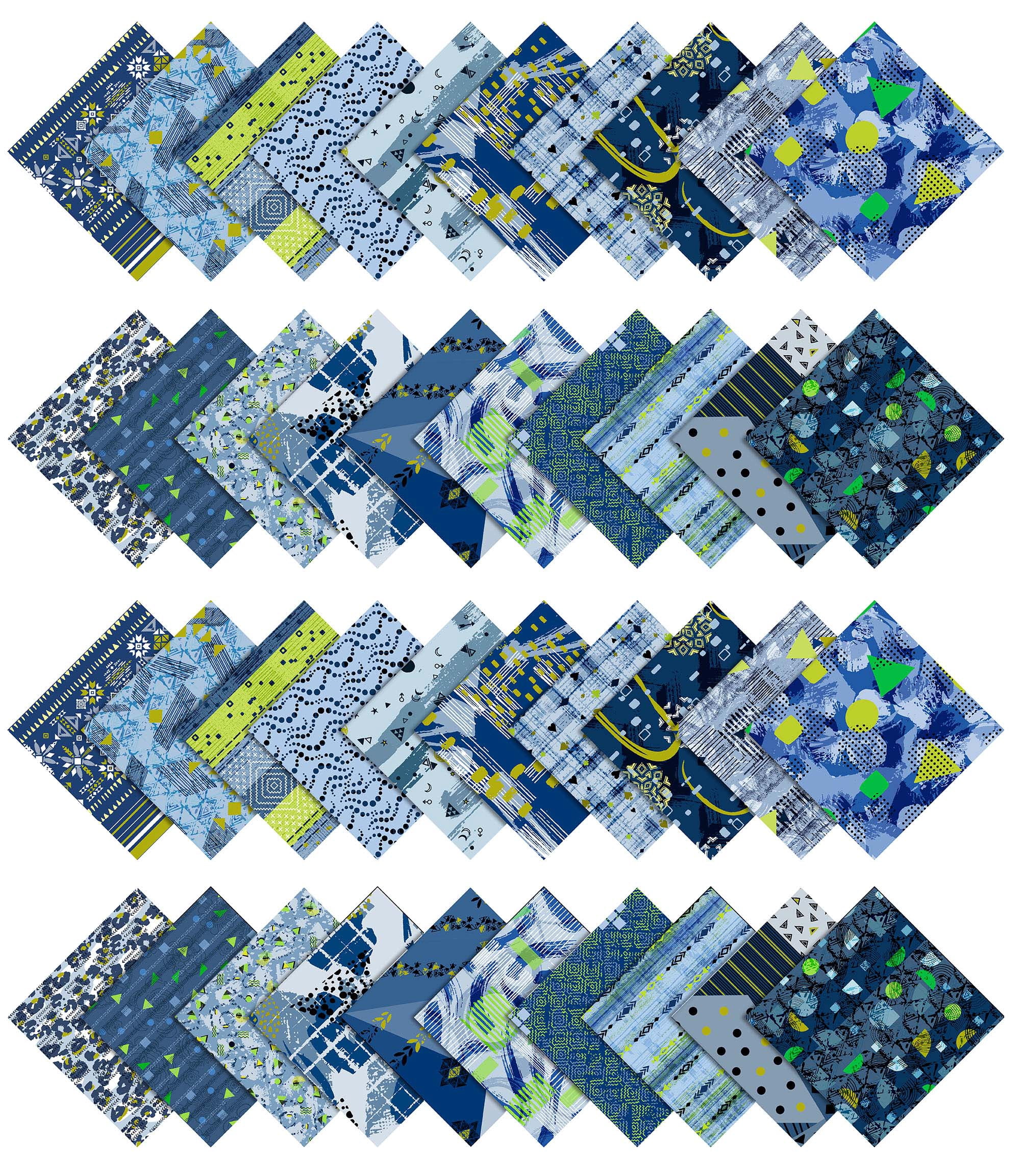 Soimoi Geometric With Texture Print Precut 10-inch Cotton Fabric Quilting Squares Charm Pack DIY Patchwork Sewing Craft
