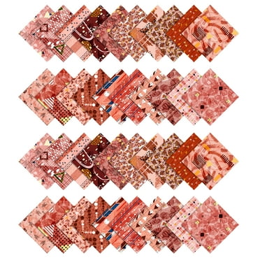 Soimoi Geometric With Texture Print Precut 5-inch Cotton Fabric Quilting Squares Charm Pack DIY Patchwork Sewing Craft