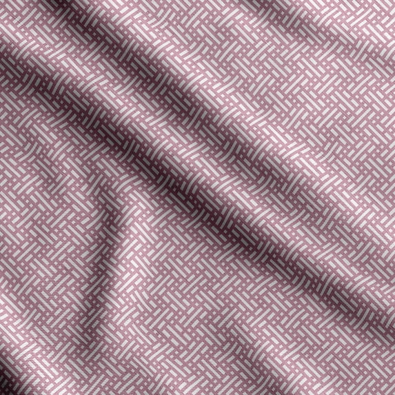 Soimoi Geometrical Print,Cotton Cambric, Quilting Fabric Sold by The Yard 42 Inch Wide, Medium Weight Cotton Fabric, SewingSupplies,Dusty Purple