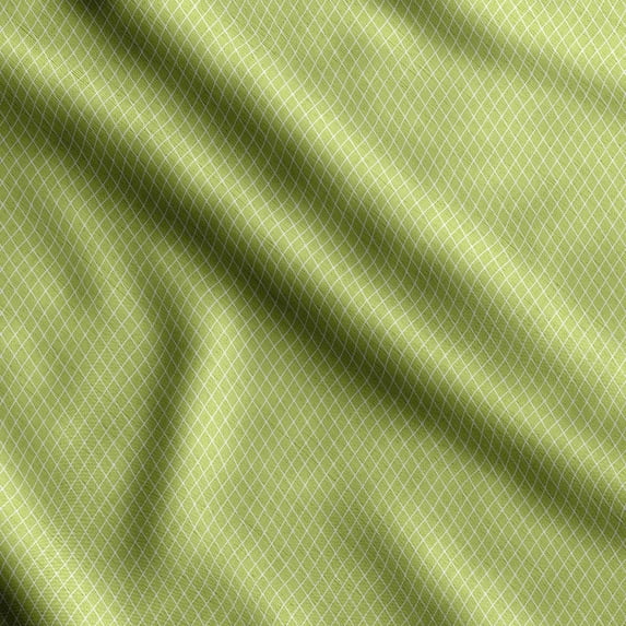 Soimoi Geometrical Printed, Cotton Satin Spandex, Sewing Fabric by The Yard 54 Inch Wide, Decorative Fabric for Dresses and Home Accents, Olive Green