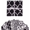 thumbnail image 1 of Soimoi Geometrical Stencils Print&nbsp;Precut 5-inch Cotton&nbsp;Fabric&nbsp;Quilting&nbsp;Squares&nbsp;Charm Pack DIY Patchwork Sewing Craft- White & Black, 1 of 7