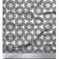 thumbnail image 1 of Soimoi Georgette Viscose Fabric Circle & Paisley Night Wear Print Fabric by The Yard 42 Inch Wide, 1 of 1