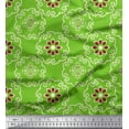 thumbnail image 1 of Soimoi Georgette Viscose Fabric Damask Ethnic Print Fabric by the Yard 42 Inch Wide, 1 of 3