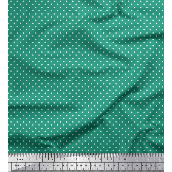 Soimoi Georgette Viscose Fabric Dots Dots Print Fabric by The Yard 42 Inch Wide