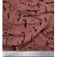 thumbnail image 1 of Soimoi Georgette Viscose Fabric Easter Island Statue Face Print Fabric by the Yard 42 Inch Wide, 1 of 1